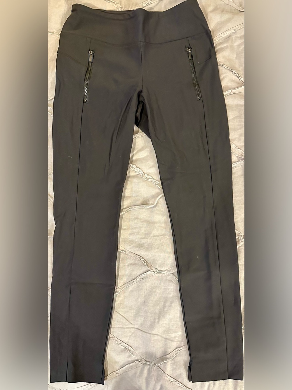 Athleta Black Zip Pocket High-Rise Track Pants